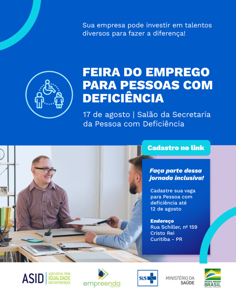 Feira de Emprego encoraja protagonismo profissional de pessoas com deficiência