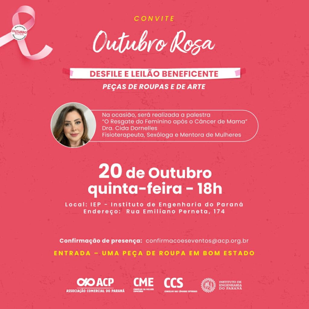 Desfile e leilão marcam campanha do Outubro Rosa em Curitiba-PR Desfile e leilão marcam campanha do Outubro Rosa em Curitiba-PR