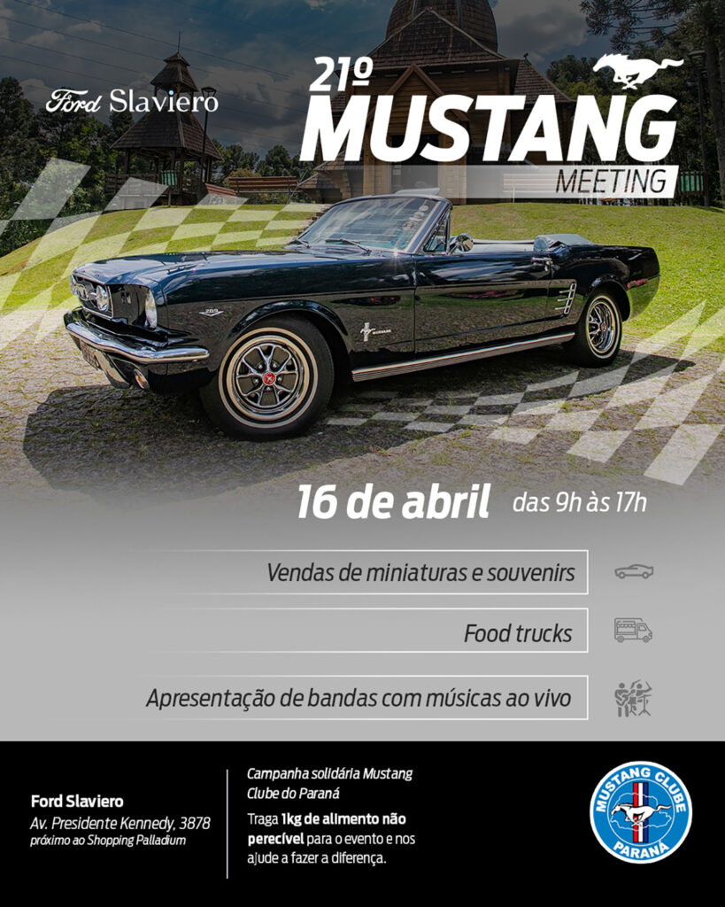 Mustang Meeting: evento com exposição de 60 carros realiza campanha solidária Mustang Meeting: evento com exposição de 60 carros realiza campanha solidária