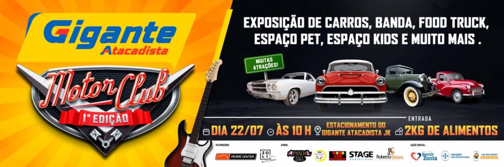 Gigante Atacadista terá sua primeira exposição de carros clássicos Gigante Atacadista terá sua primeira exposição de carros clássicos