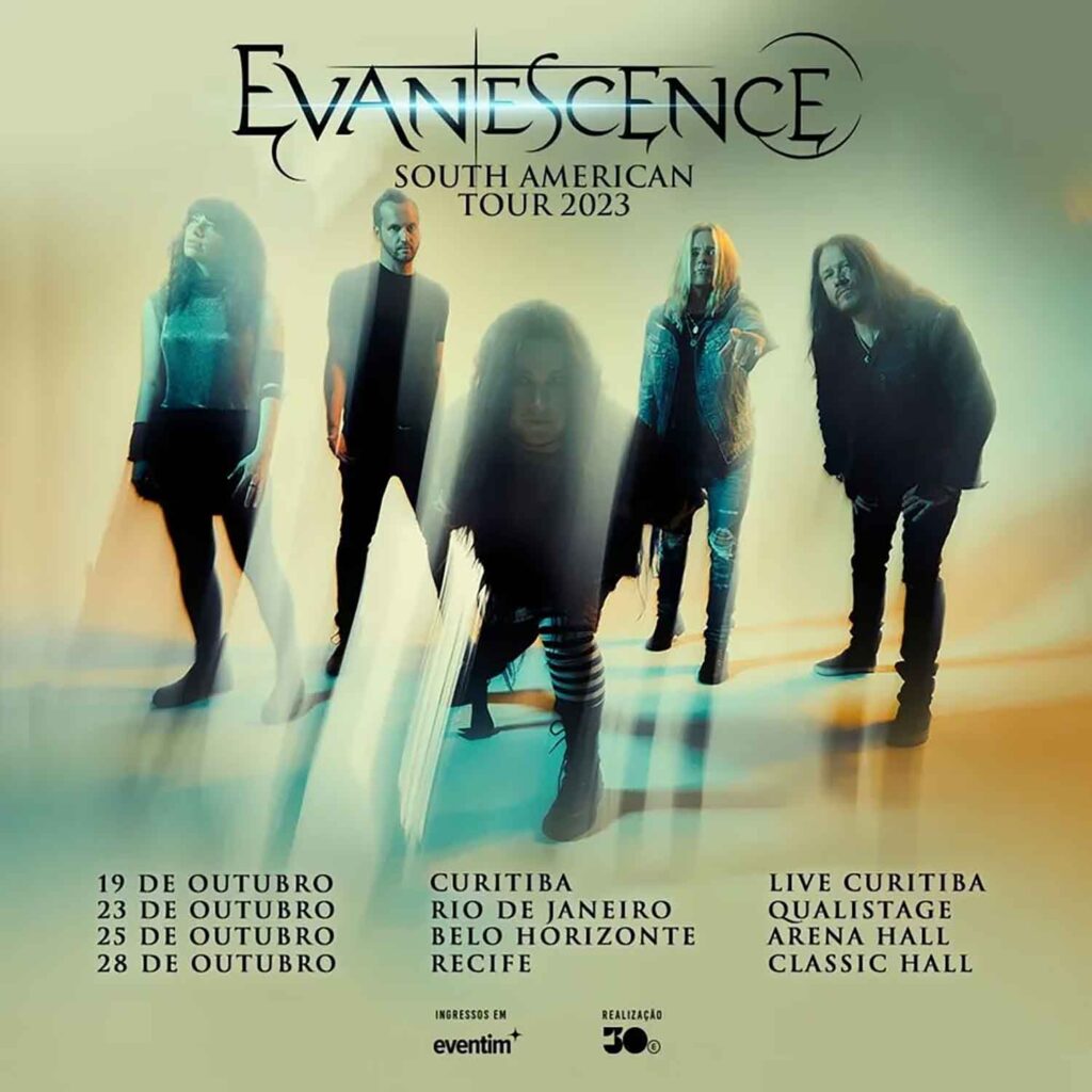 Evanescence: ingressos esgotados para os shows em Curitiba, Rio de Janeiro, Belo Horizonte e Recife Evanescence: ingressos esgotados para os shows em Curitiba, Rio de Janeiro, Belo Horizonte e Recife