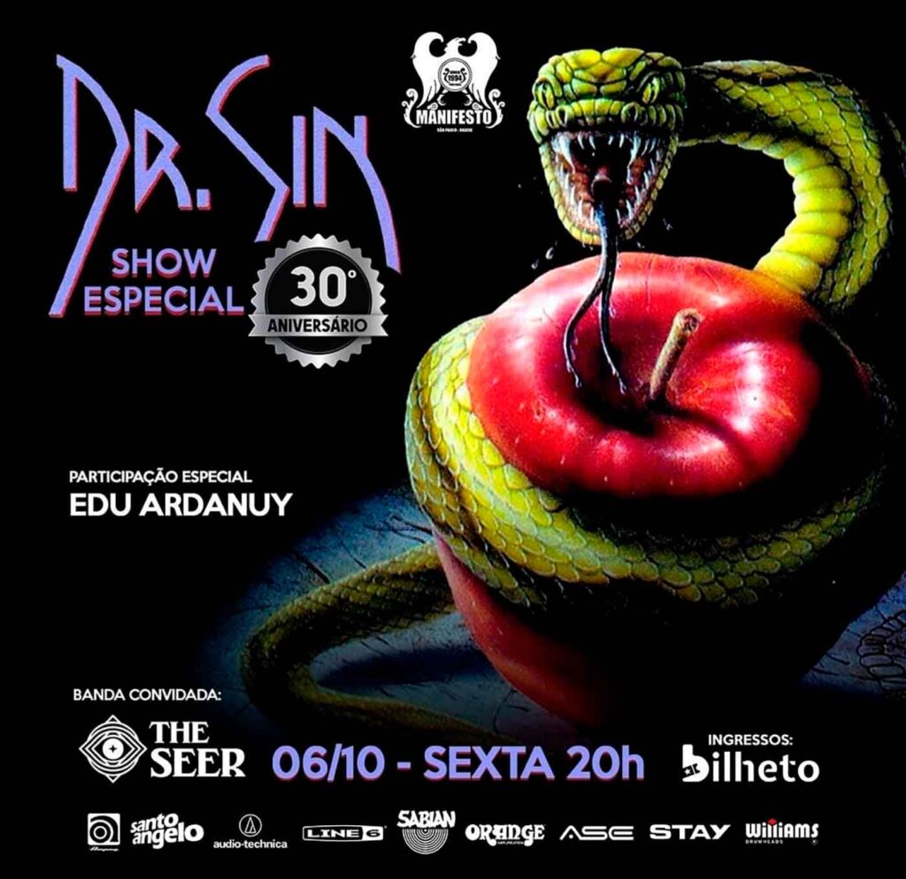 Dr. Sin celebra 30 anos de seu primeiro álbum com um show único no Manifesto Bar, em São Paulo Dr. Sin celebra 30 anos de seu primeiro álbum com um show único no Manifesto Bar, em São Paulo