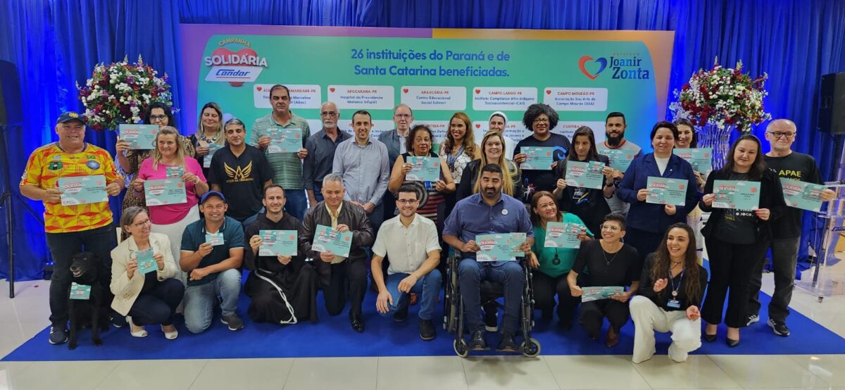 Campanha Solidária Condor beneficia 28 instituições do Paraná e Santa Catarina