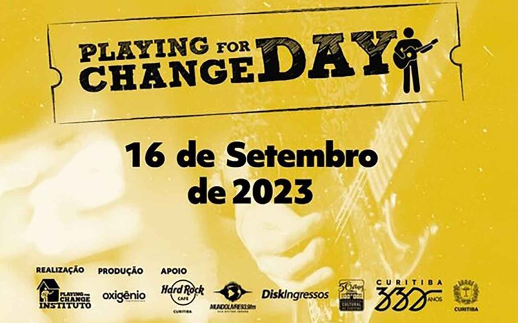 Curitiba recebe 9.ª edição do Festival Playing for Change Day em prol da solidariedade