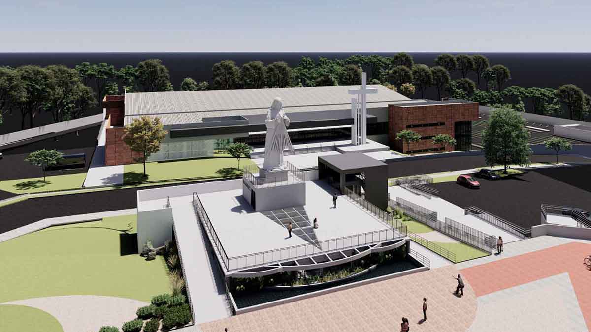 Grandiosa estátua de Jesus Misericordioso será inaugurada em Curitiba