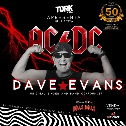 Rock legends revived: uma noite com Dave Evans, o primeiro vocalista do AC/DC! Rock legends revived: uma noite com Dave Evans, o primeiro vocalista do AC/DC!