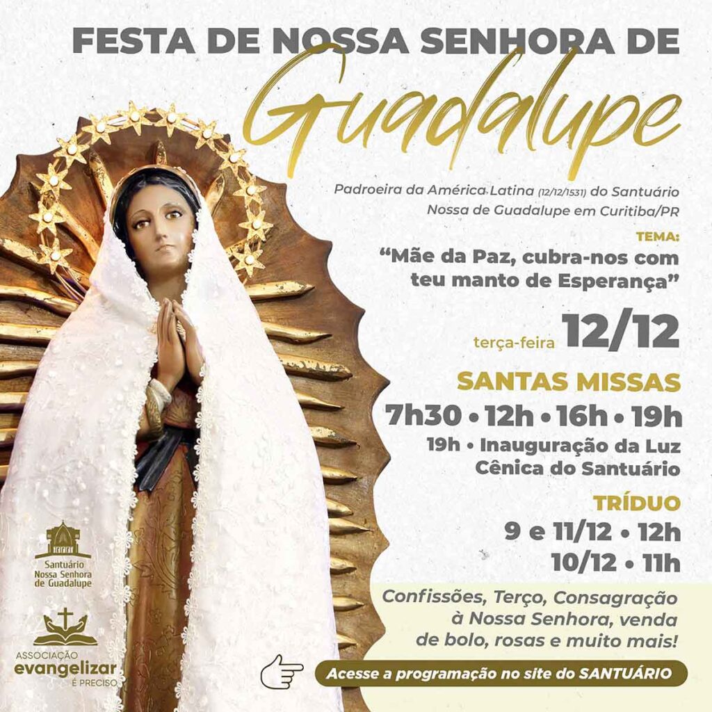 Santuário ganha iluminação cênica e recebe fiéis na Festa de Nossa Senhora de Guadalupe Santuário ganha iluminação cênica e recebe fiéis na Festa de Nossa Senhora de Guadalupe
