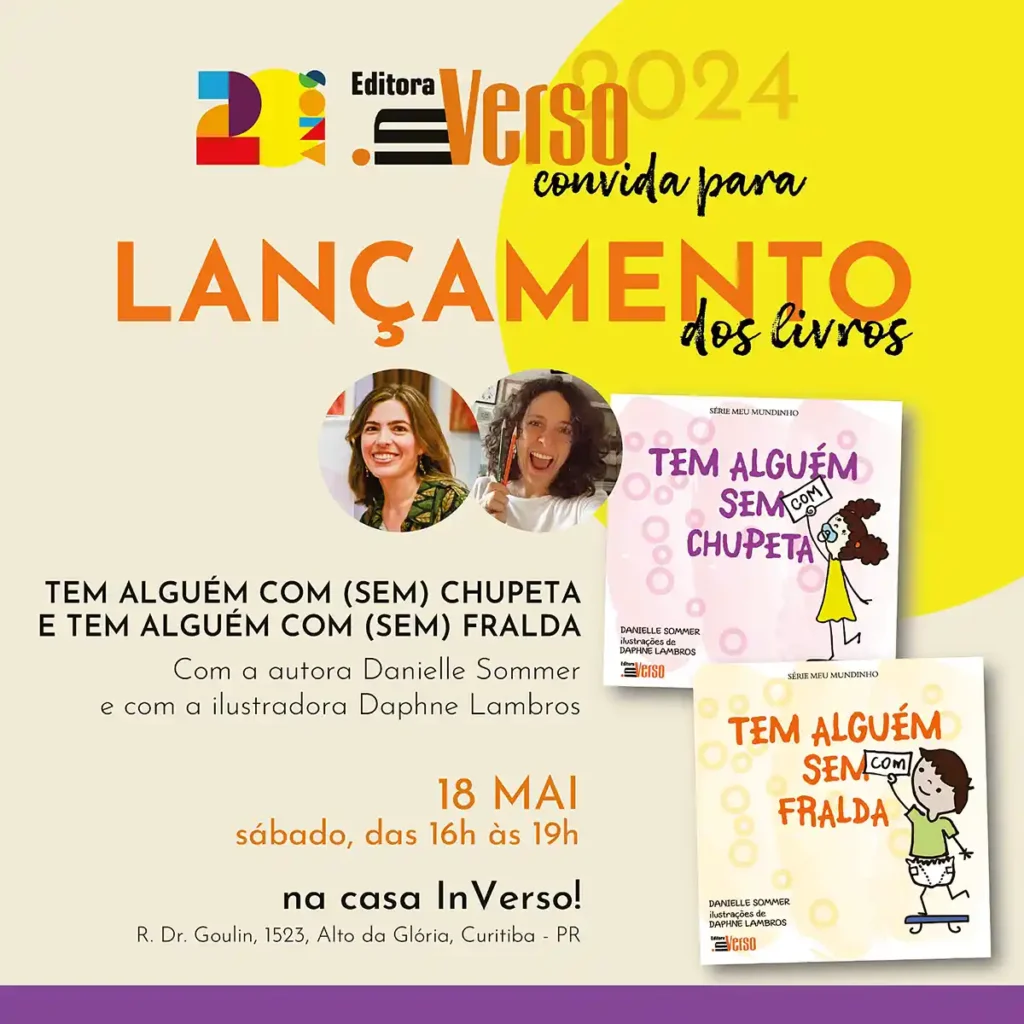 Desfralde e Chupeta: Autoras curitibanas lançam dois livros para abordar o tema Desfralde e Chupeta: Autoras curitibanas lançam dois livros para abordar o tema