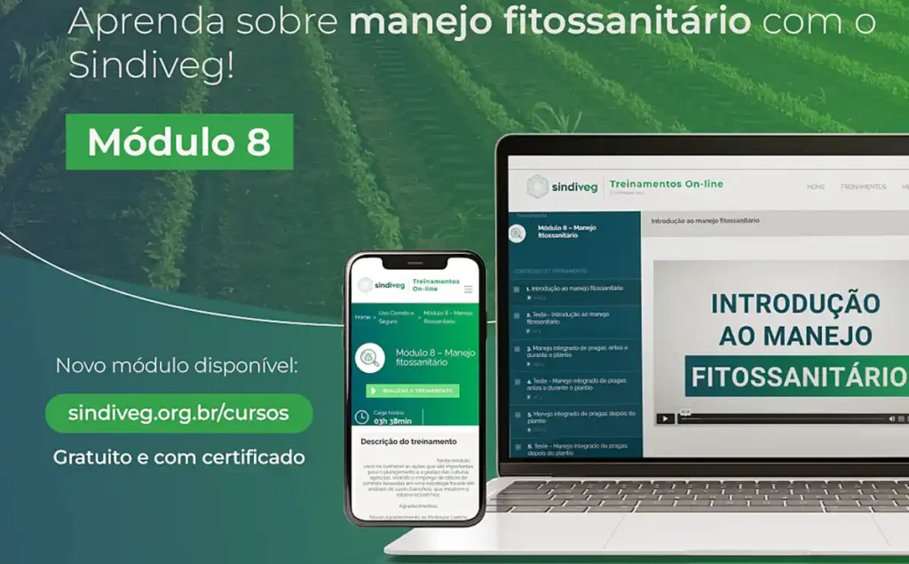 Sindiveg lança novo módulo de curso on-line gratuito sobre manejo fitossanitário