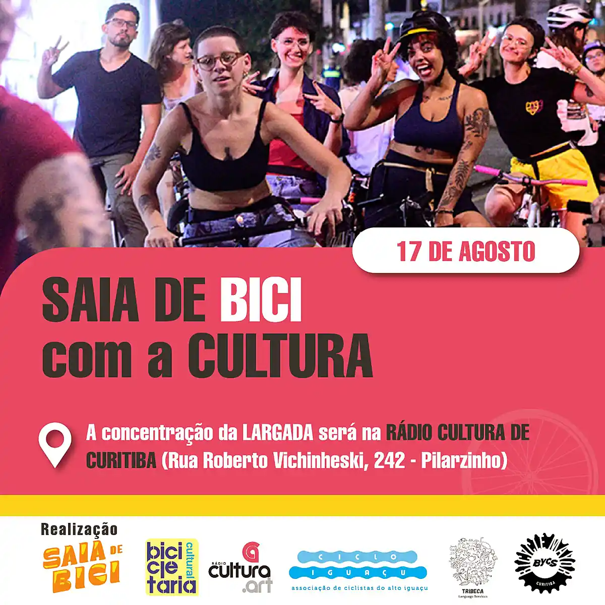 Em aniversário conjunto, Rádio Cultura e Bicicletaria Cultural farão festa pelas ruas da cidade Em aniversário conjunto, Rádio Cultura e Bicicletaria Cultural farão festa pelas ruas da cidade