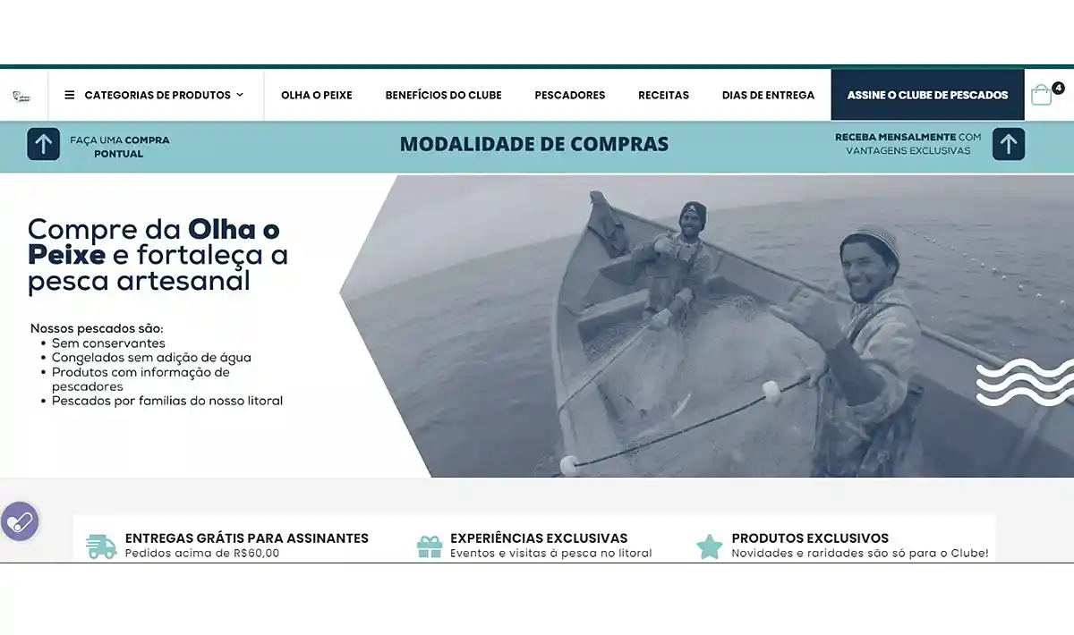Olha o Peixe: clube de assinaturas de pesca artesanal lança site para expandir vendas de produtos da Grande Reserva Mata Atlântica