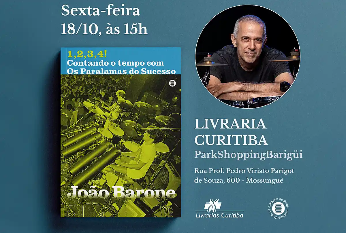 João Barone lança em Curitiba livro sobre a história dos Paralamas João Barone lança em Curitiba livro sobre a história dos Paralamas