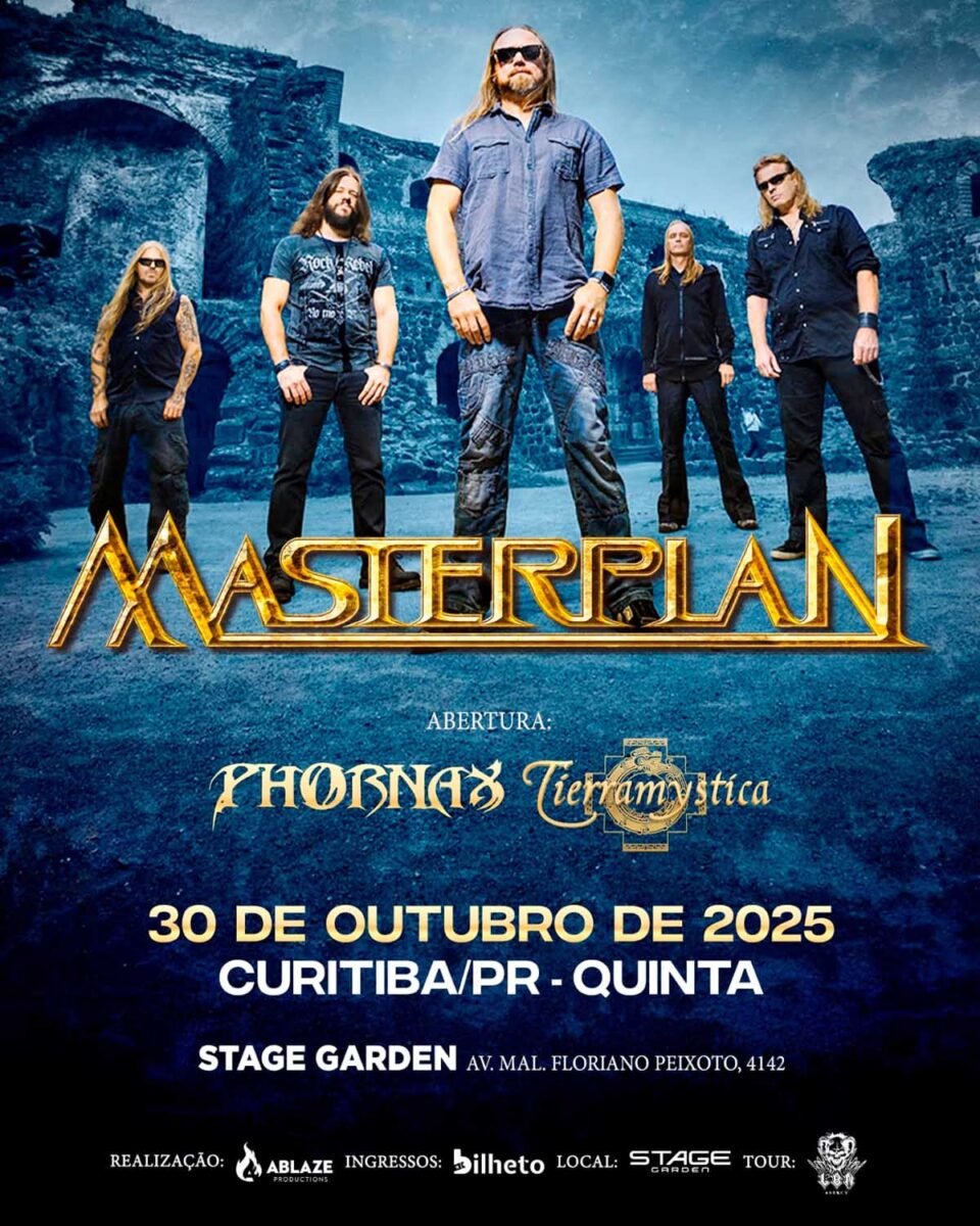 Tierramystica será banda de abertura nos shows do Masterplan em Curitiba em 2025 Tierramystica será banda de abertura nos shows do Masterplan em Curitiba em 2025
