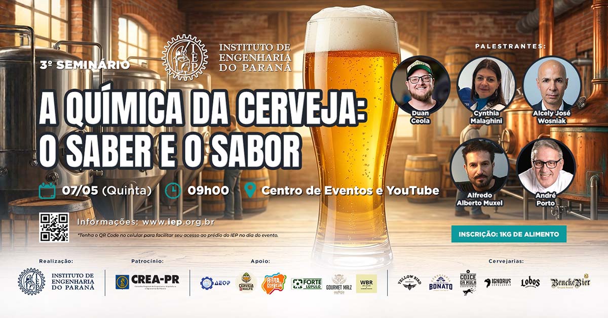 Curitiba recebe 3º Seminário “A Química da Cerveja: o Saber e o Sabor”