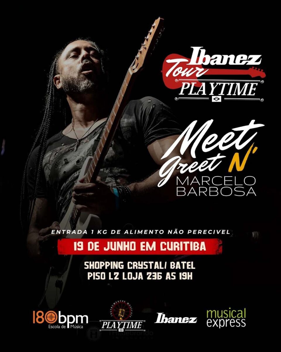 Escola de Música 180bpm realiza evento da Ibanez Tour com Marcelo Barbosa, do Angra Escola de Música 180bpm realiza evento da Ibanez Tour com Marcelo Barbosa, do Angra