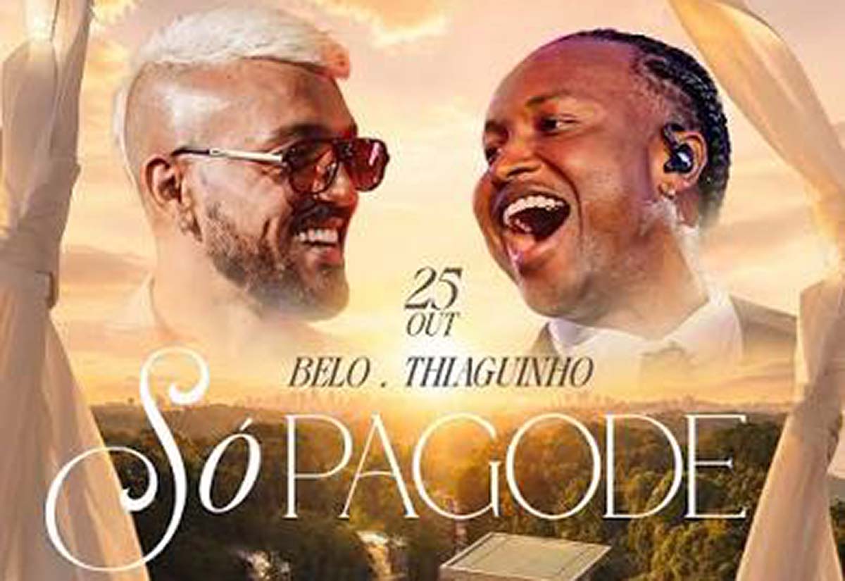 Belo e Thiaguinho se apresentam em Curitiba com o show Só Pagode